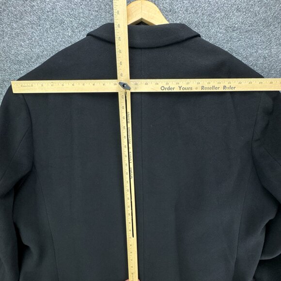 Calvin Klein Overcoat Mens 58R Black Wool Cashmere Blend Classic 3 Button - Picture 14 of 16